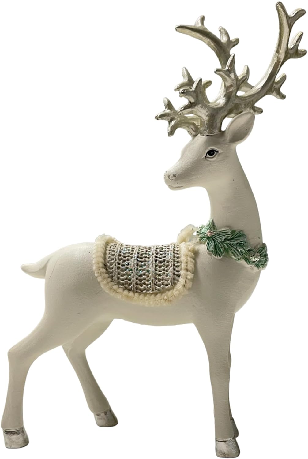 SINT Carved Reindeer Statue Resin Ornaments for Christmas Decoration