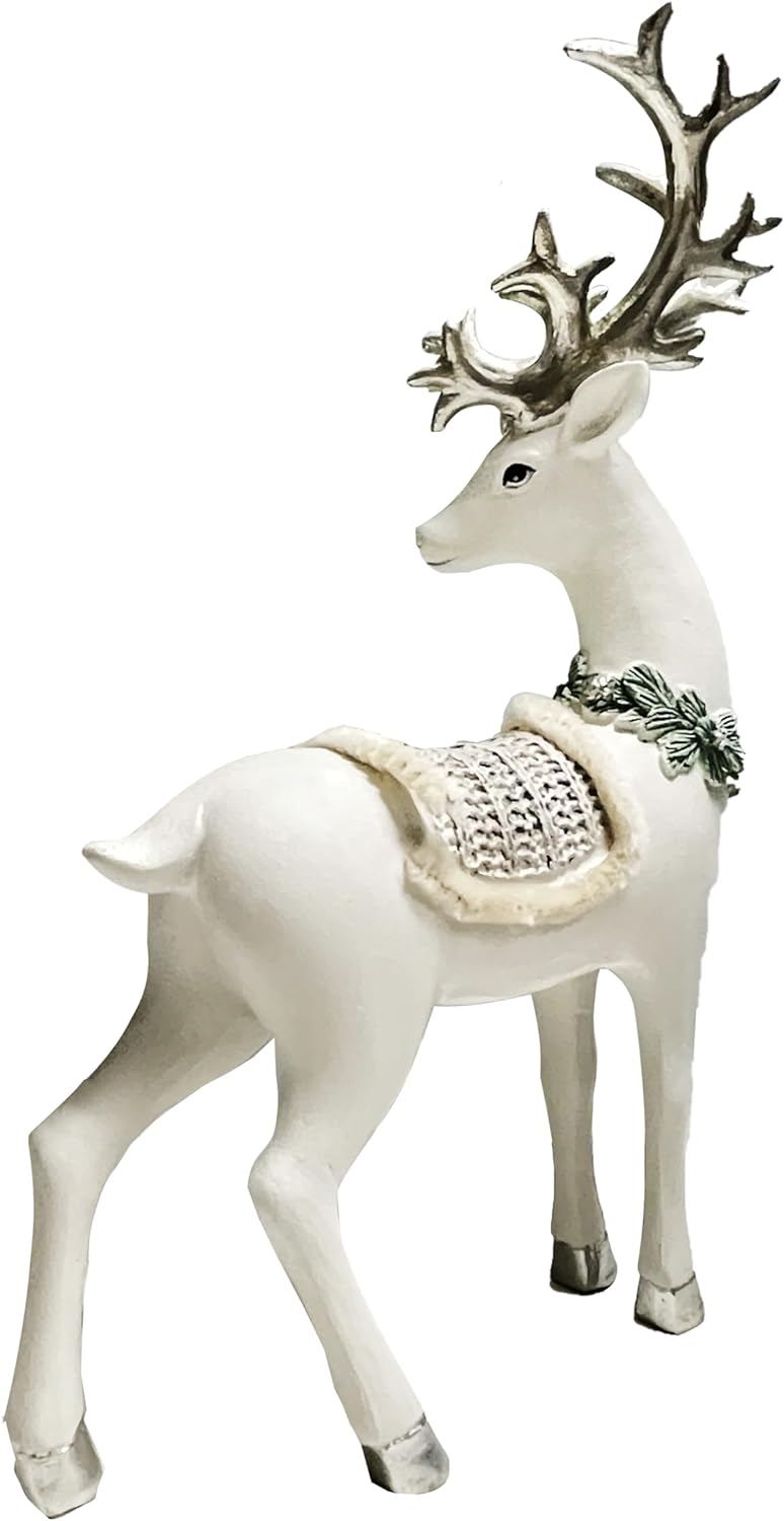 SINT Carved Elk Statue Resin Ornaments for Christmas Decoration