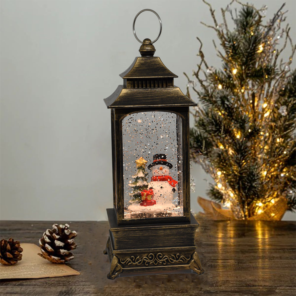 SINT Christmas Musical Snow Globe Lantern (Snowman with Christmas Tree)