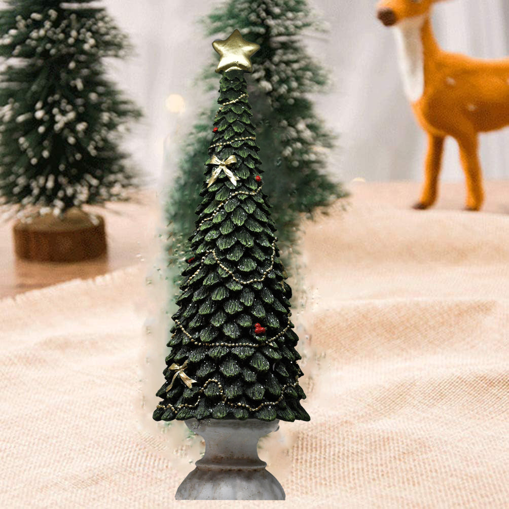 SINT Resin Mini Christmas Tree for Home Decoration Ornaments