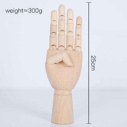 Grocery Home Decor Ornaments Lotus Wood Movable Wooden Knuckle Hand Model