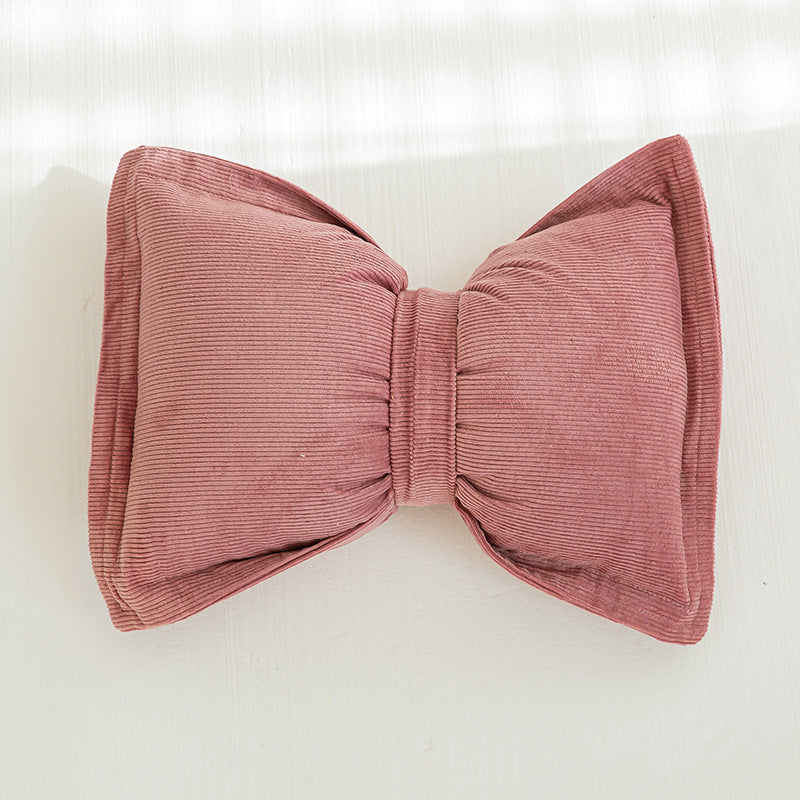 Creative Bowknot Cotton Lumbar Pillow