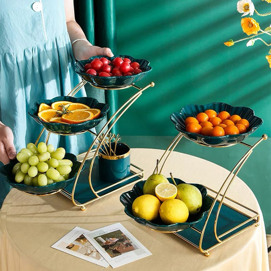 Multi-layer Fruit Tray Light Snacks Dried Fruit Tray Coffee Table