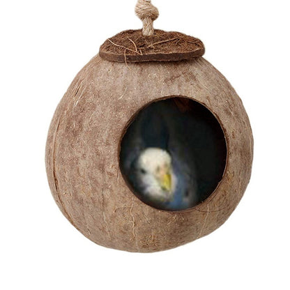 Natural coconut shell bird nest
