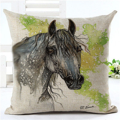 Horse pattern pillow pillowcase