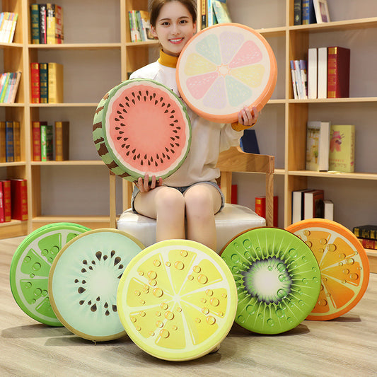 3D Simulation Watermelon Pile Fruit Pillow Cushion Plush Toy Removable And Washable
