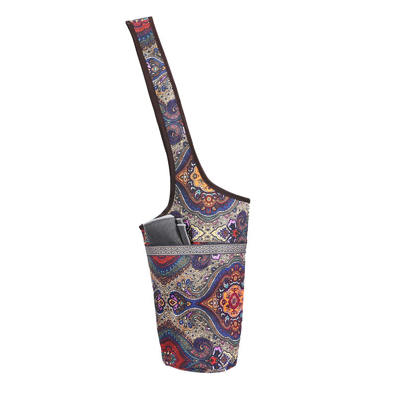 Yoga Mat Bag Shoulder Printed Canvas Yoga Backpack Canvas Bag