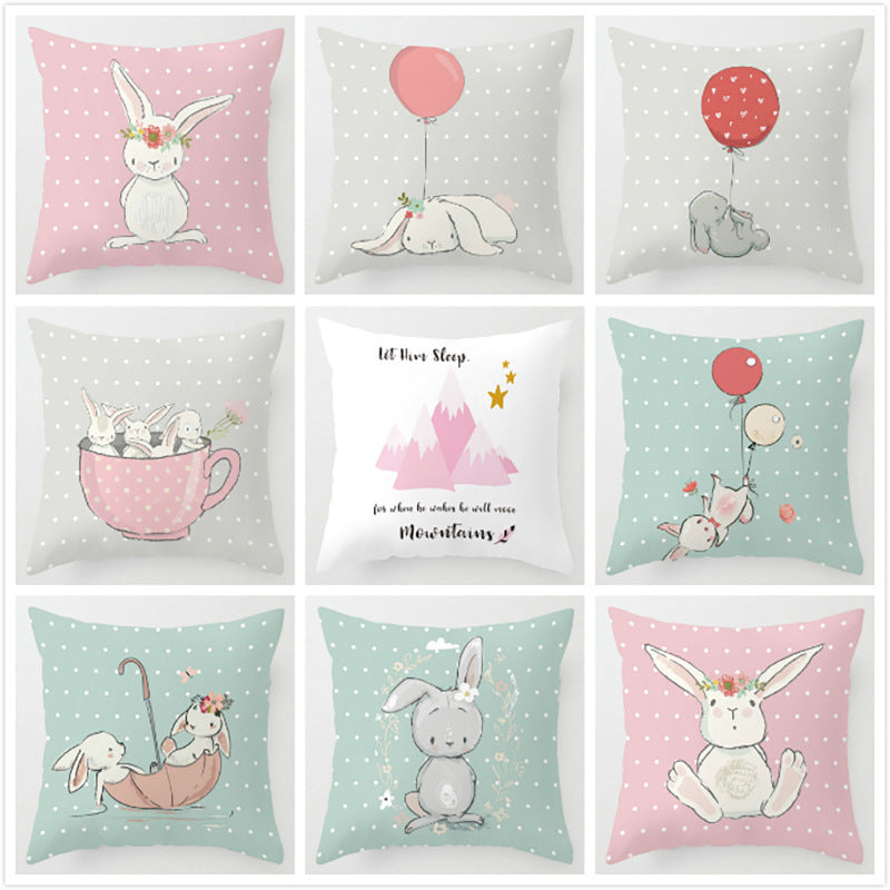 Cartoon Bunny Cushion Cover Home Textiles