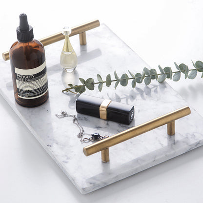Scandinavian Style Natural Marble Tray Storage Tray