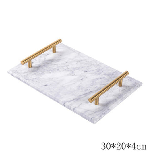 Scandinavian Style Natural Marble Tray Storage Tray