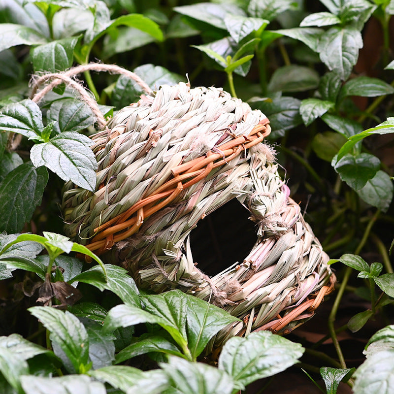 Creative Straw Birds Nest Handicraft Hand-Woven Straw Bird Cage