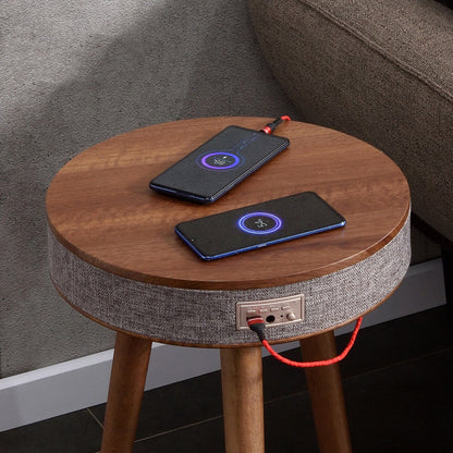 Bluetooth Speaker Small Coffee Table Wireless Charging Creative Small Round Table