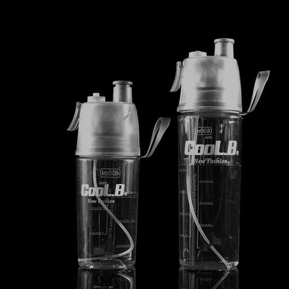 Sports Water Plastic Bottle Outdoor Creative Mist Spray with Leak Proof Portable Drinking Cup