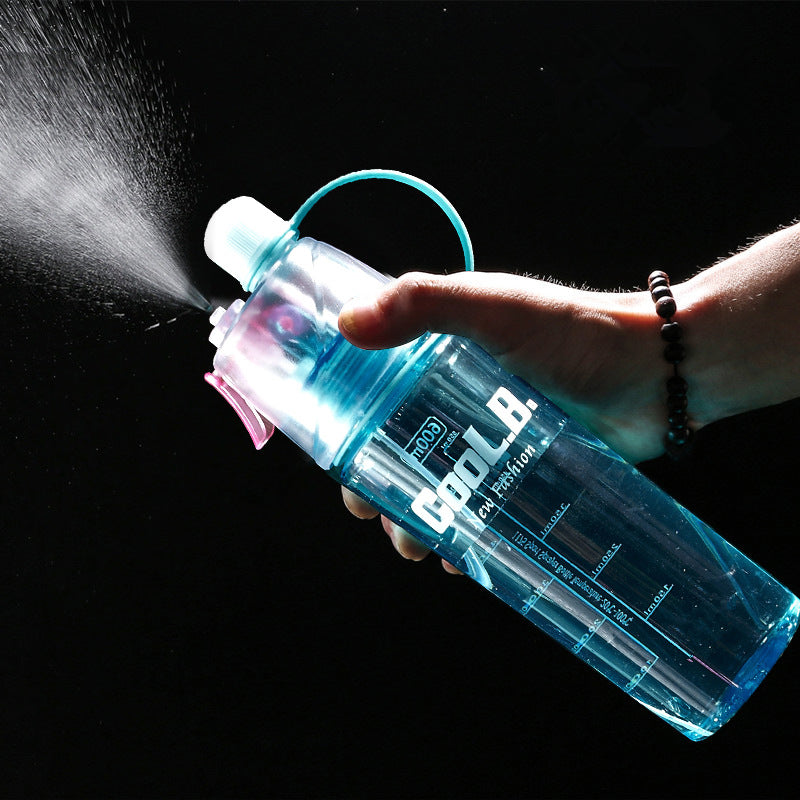 Sports Water Plastic Bottle Outdoor Creative Mist Spray with Leak Proof Portable Drinking Cup