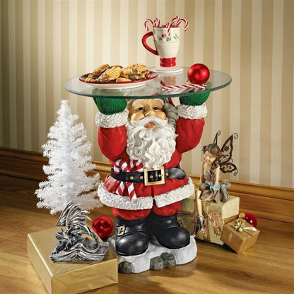 Santa Waiter Tray Sculptured Ornaments