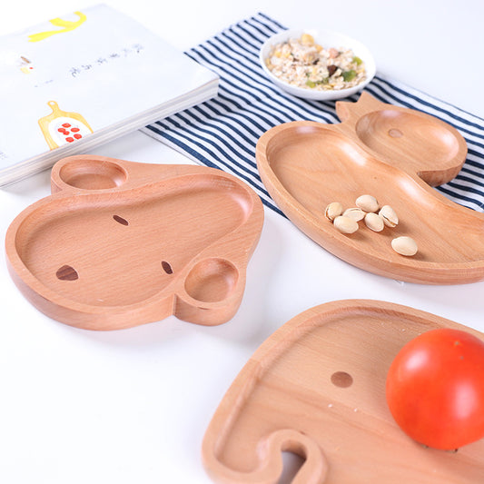 Solid wood tray household snack tray