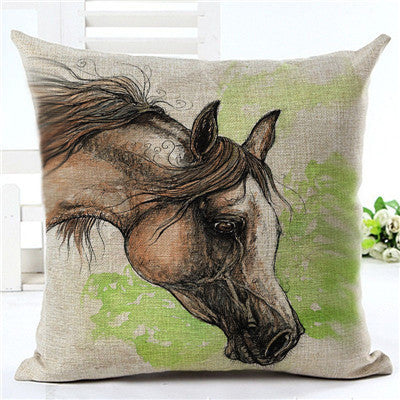 Horse pattern pillow pillowcase