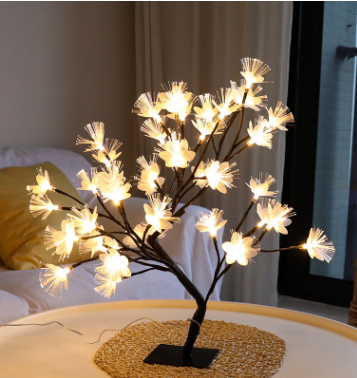 LED Cherry Blossom Lamp 36 Bulbs Christmas Vase Coffee Floral Lamp Tree Branch Lights Decorative Light Wedding Home Bar Decor