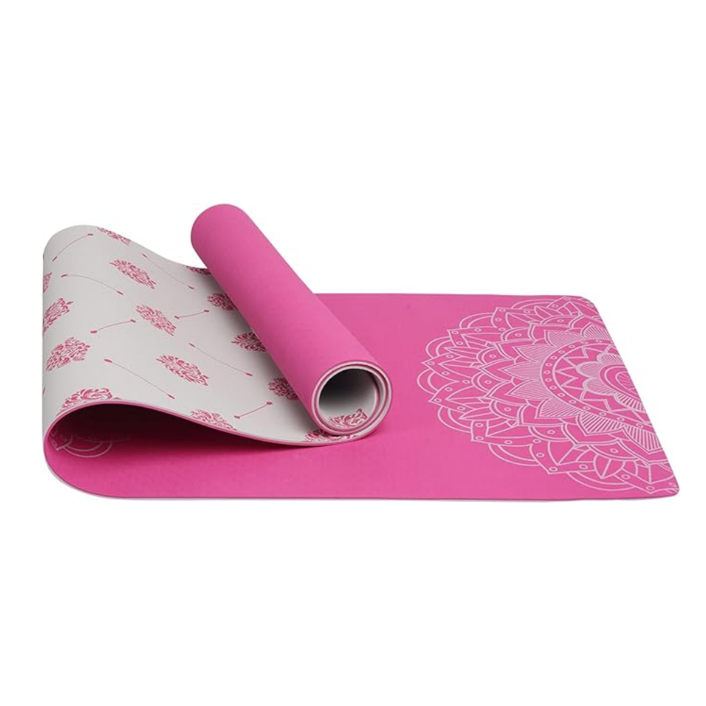 Premium 6mm Print Reversible Yoga Mat- Chakra Blush