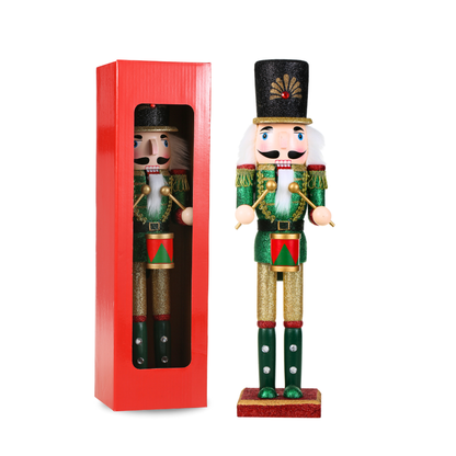 SINT 15 Inch Traditional Wooden Nutcracker for Christmas Decorations