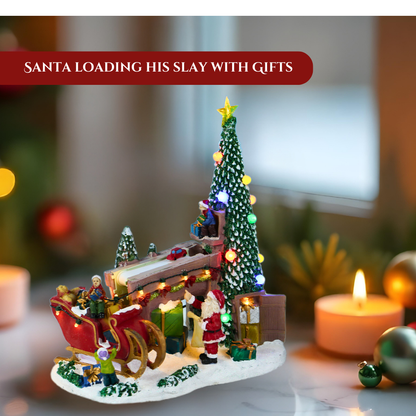 SINT Santa Claus Musical Lighted Christmas Ornament for Home Decoration