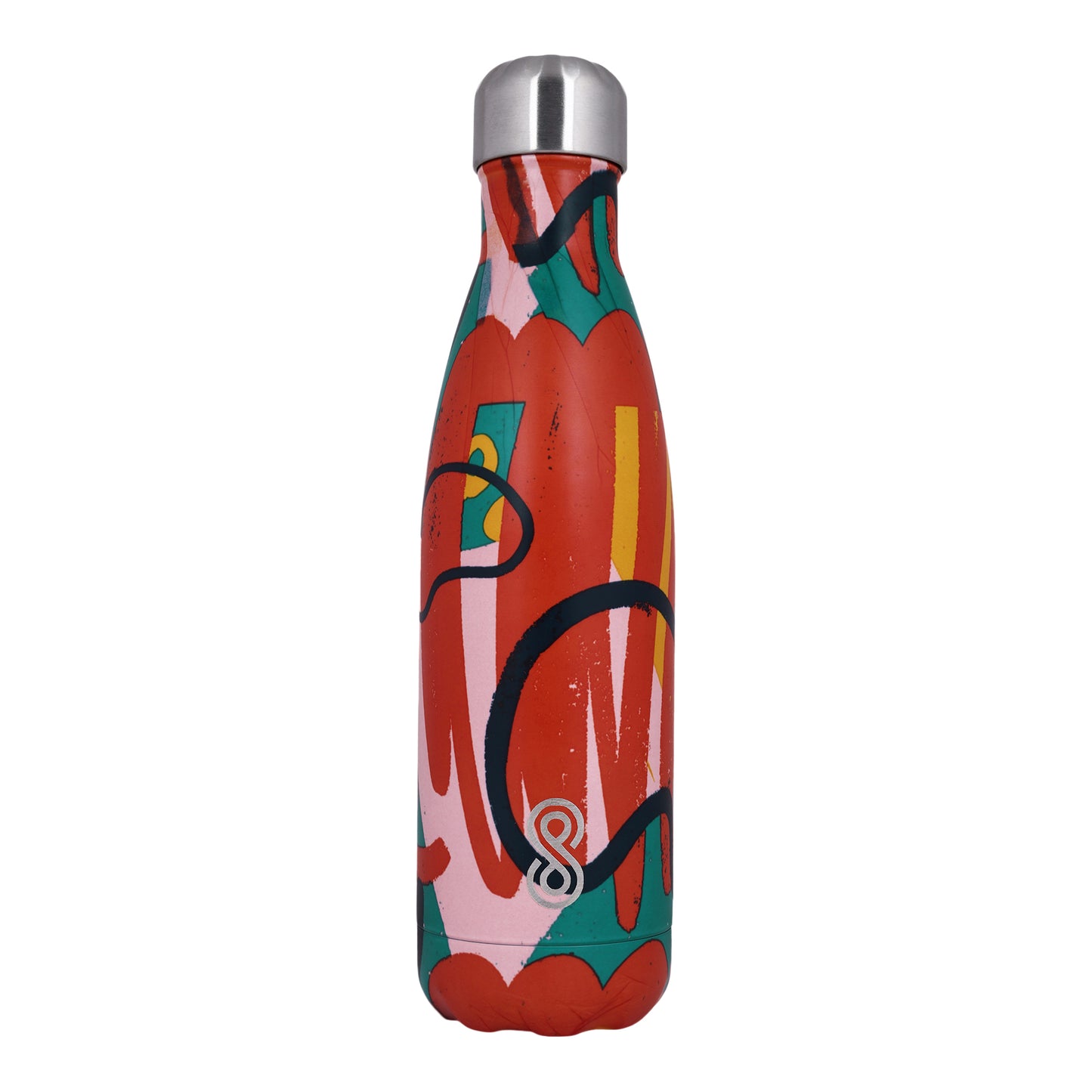 Modern Art Water Bottle 17 Oz | 500 ML | Red