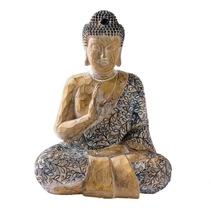 9 Inch Meditating Shakyamuni Sitting Buddha Figurine Statue for Home Decor Spiritual Sculptures for Alter Zen Garden Living Room Office Sacred Shrine Centerpiece