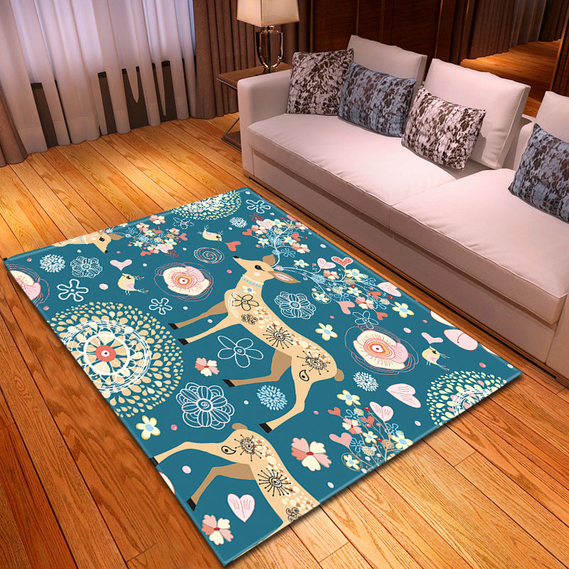 Home Decor Animal Deer Large Carpet Non-slip Mat