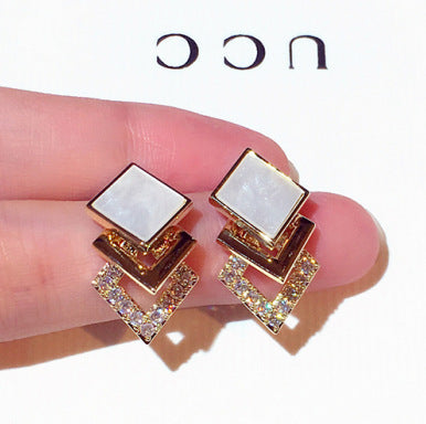 Fashion Silver Pin Earrings Women