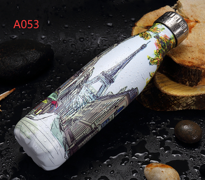 Artist Water Bottle Design Stainless Steel Thermos Flask