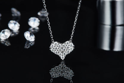 Love Pendant At First Sight Multi-diamond Micro-inlaid Necklace S925 Silver Accessories