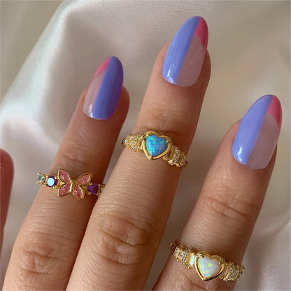 Fashion Opal Zircon Ring Ladies