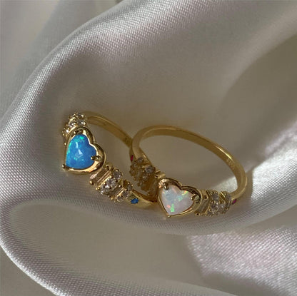Fashion Opal Zircon Ring Ladies