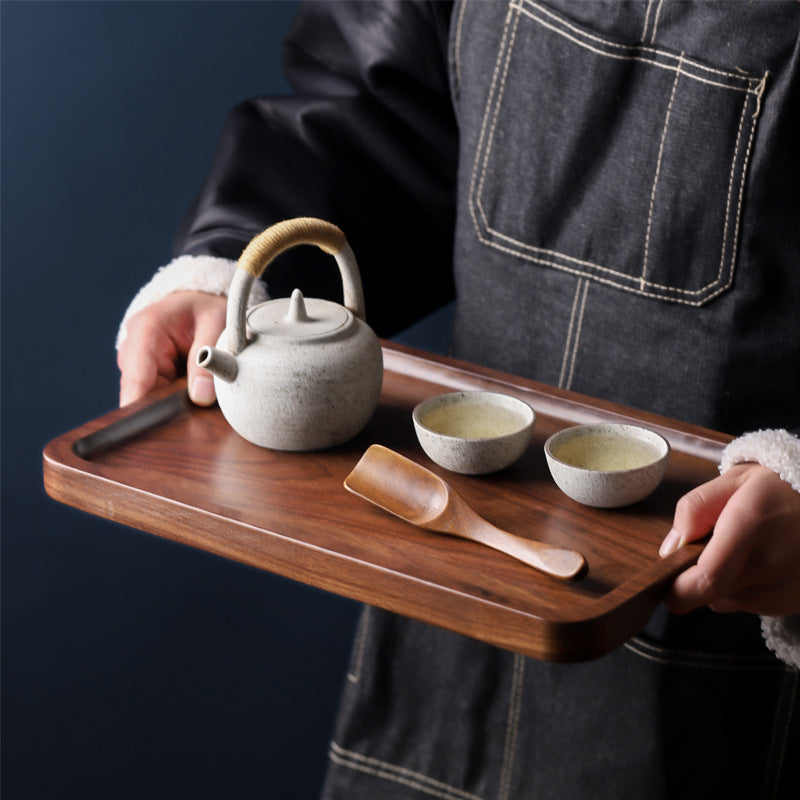 Walnut rectangular tray tray tea tray dessert