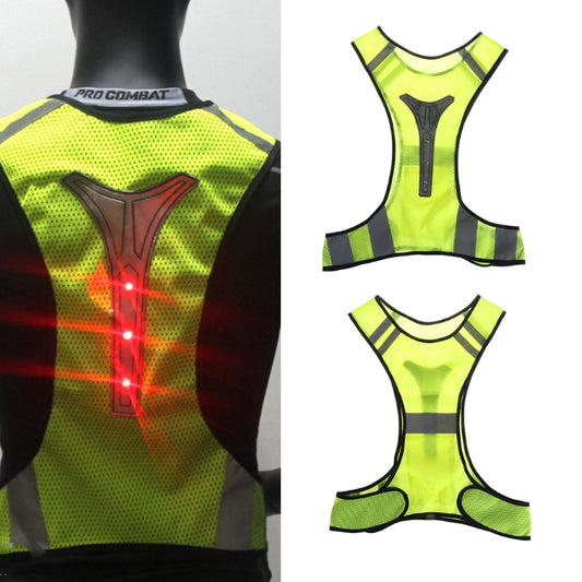Fluorescent vest LED light reflective vest