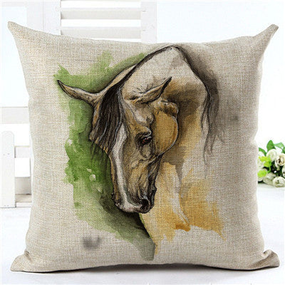 Horse pattern pillow pillowcase