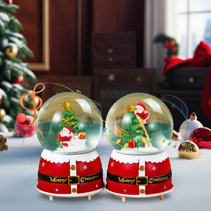 SINT Christmas Musical Glittering Water Snow Globe | Set of 2