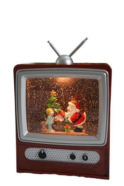 SINT Christmas Musical Retro Style TV Snow Globe Lantern