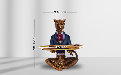 Modern Decor Resin Tiger Tray Statue