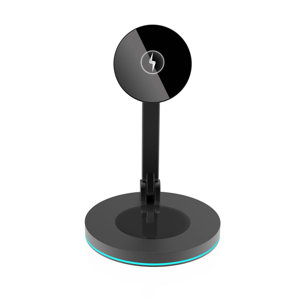 Compatible with Apple , 2 In 1 Magnetic Wireless Charger Stand For Mini Pro Max Fast Charging Station Dock Mobile Phone Chargers