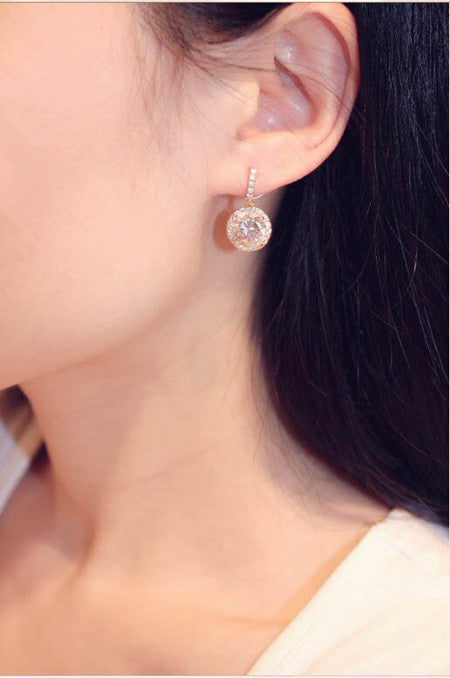 Zircon Temperament Stud Earrings For Women