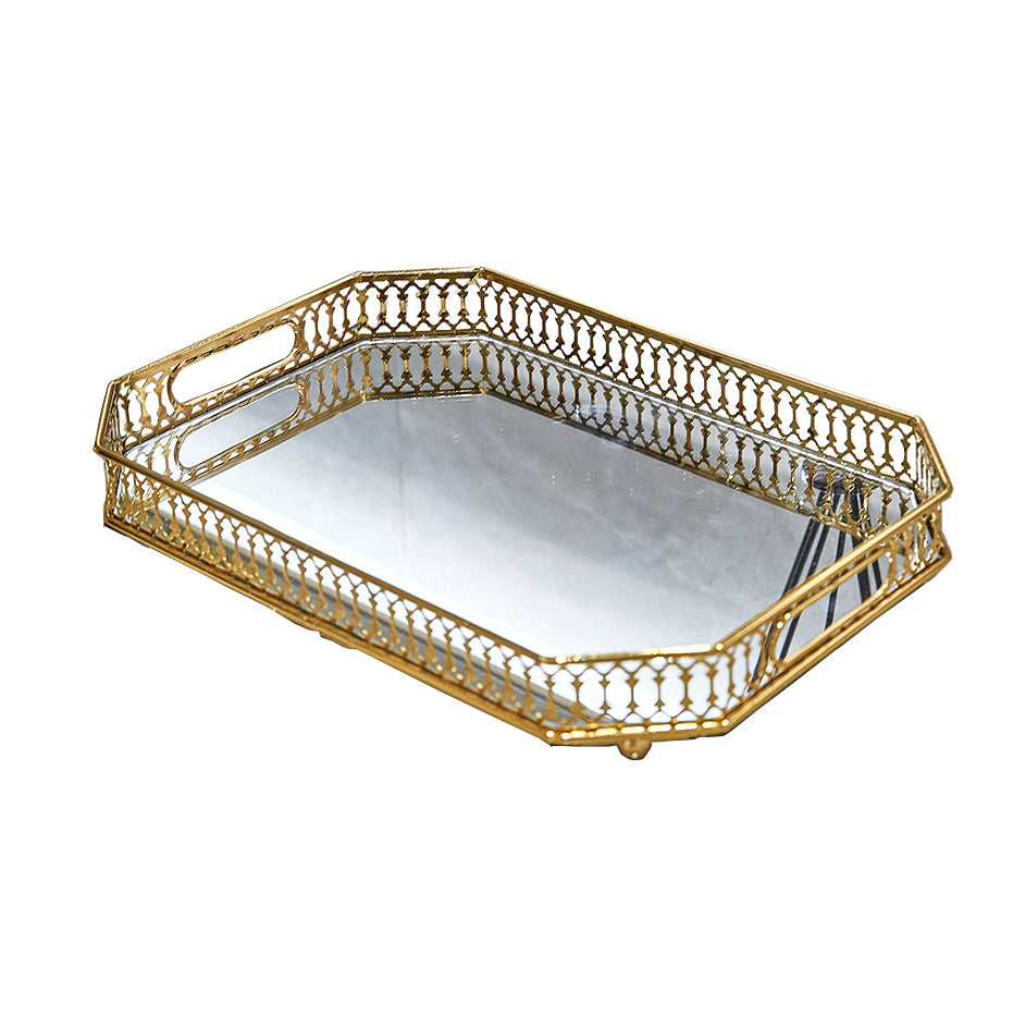 Metal mirror tray