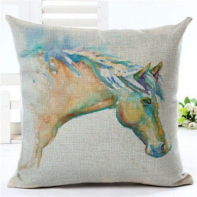 Horse pattern pillow pillowcase