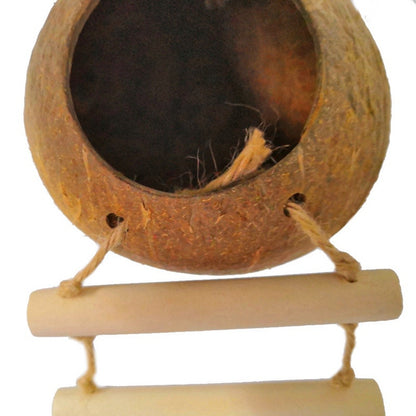 Natural coconut shell bird nest