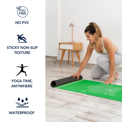 Premium 6mm Print Reversible Yoga Mat- Mystic Owl