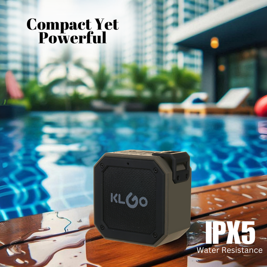 KLGO Bluetooth Stereo Sound Waterproof Speakers