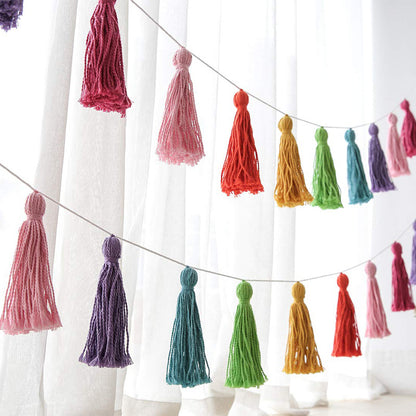 Macaron Color Tassel Home Textiles Home Furnishing Room Decoration Photo Wall Pendant