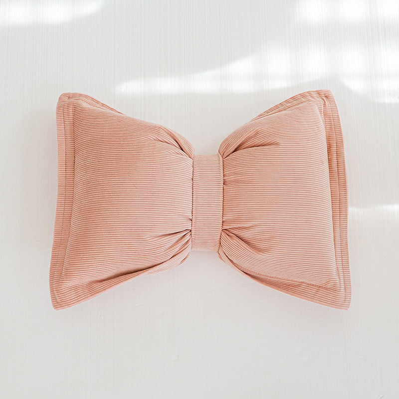 Creative Bowknot Cotton Lumbar Pillow