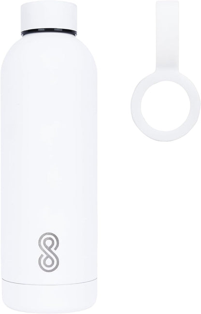 Minimalist Steel Water Bottle 17 Oz| 500 ML | White