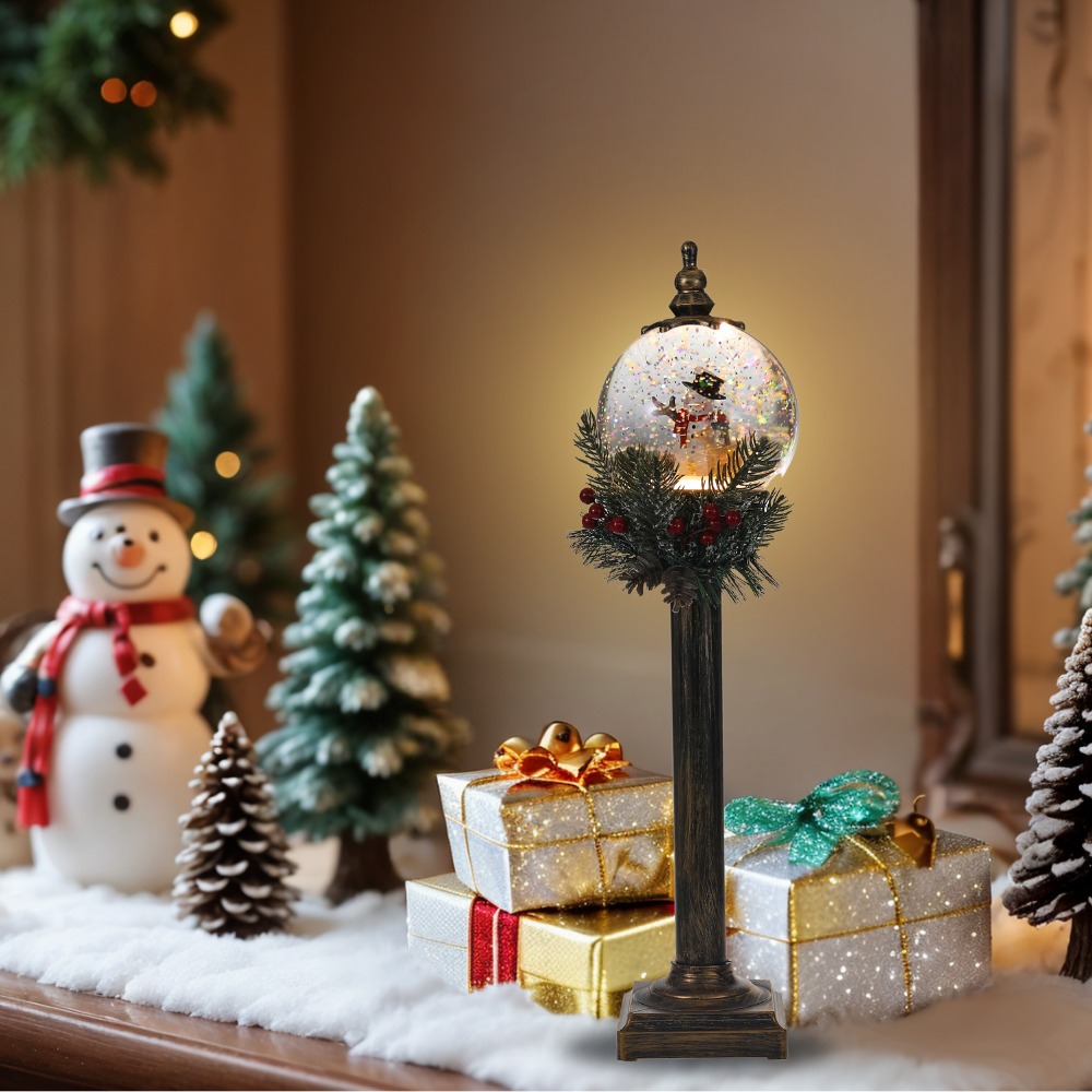 SINT Christmas Snow Globe Pole Lamp (Snowman)